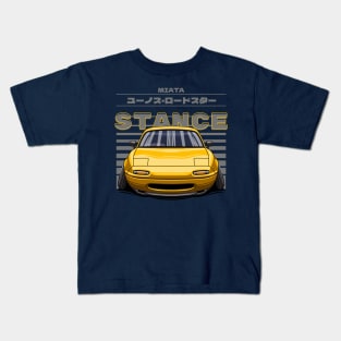 Roadster miata (yellow) Kids T-Shirt